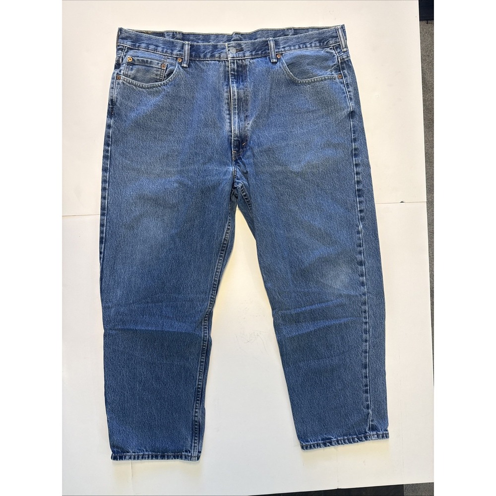 Levis 550 Jeans‎ Mens 44x29 Blue Relaxed Fit Straight Leg Medium Wash